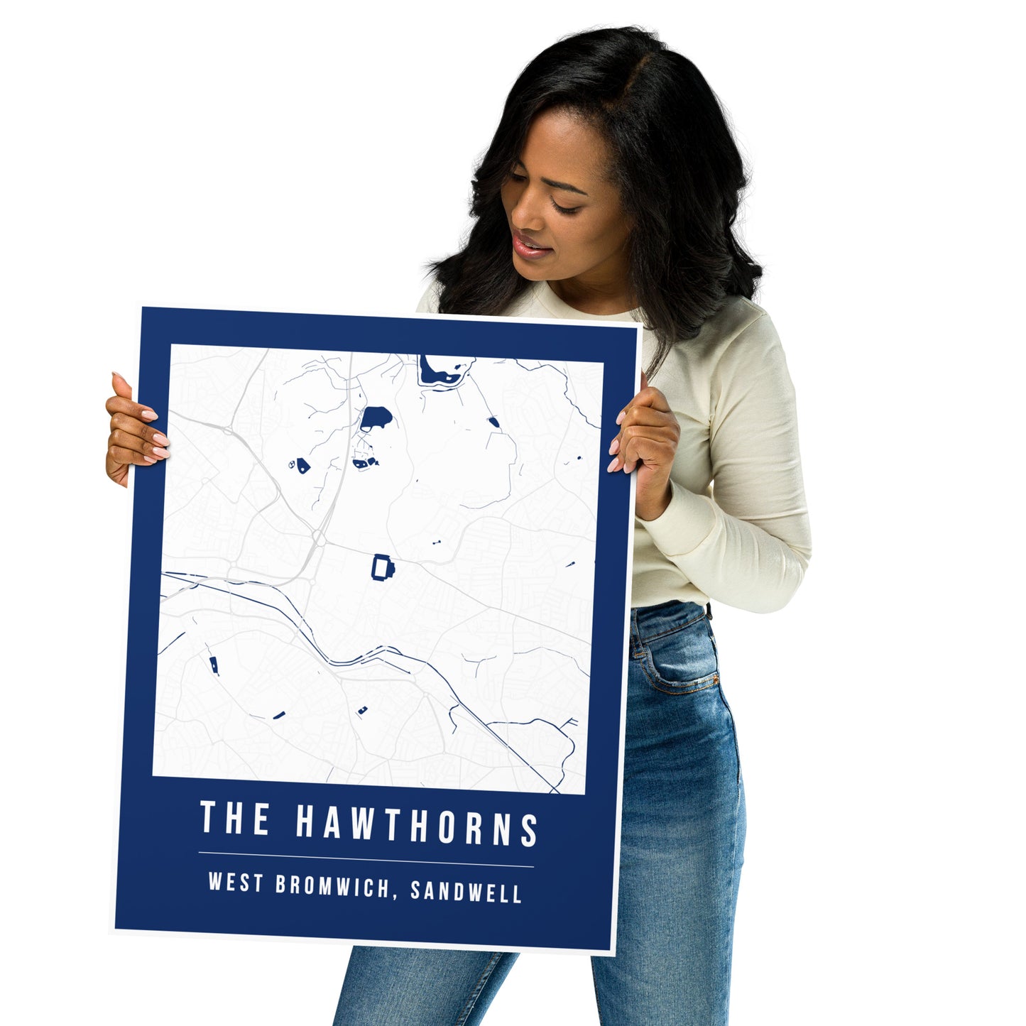 The Hawthorns Map Poster | West Bromwich