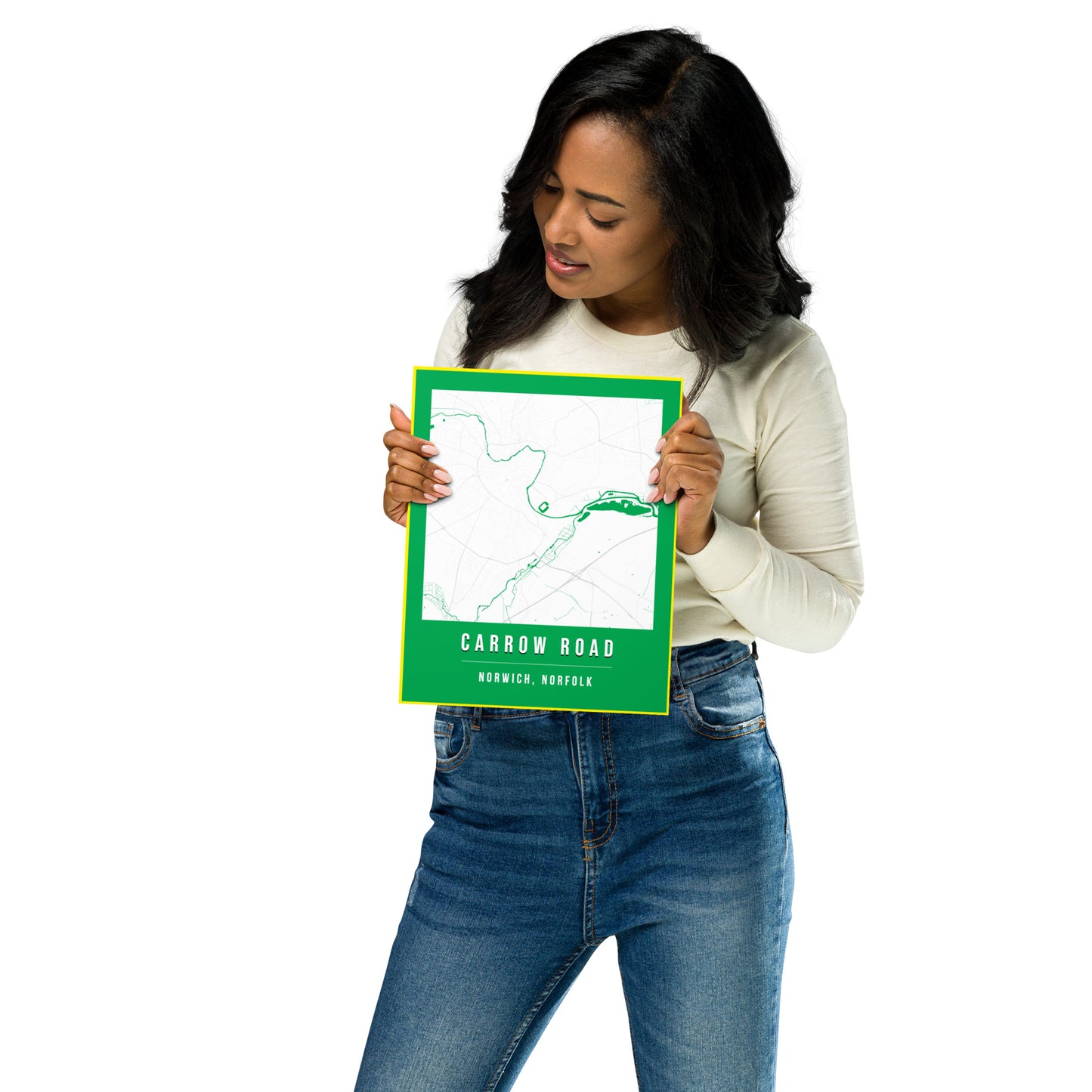 Carrow Road Map Poster | Norwich