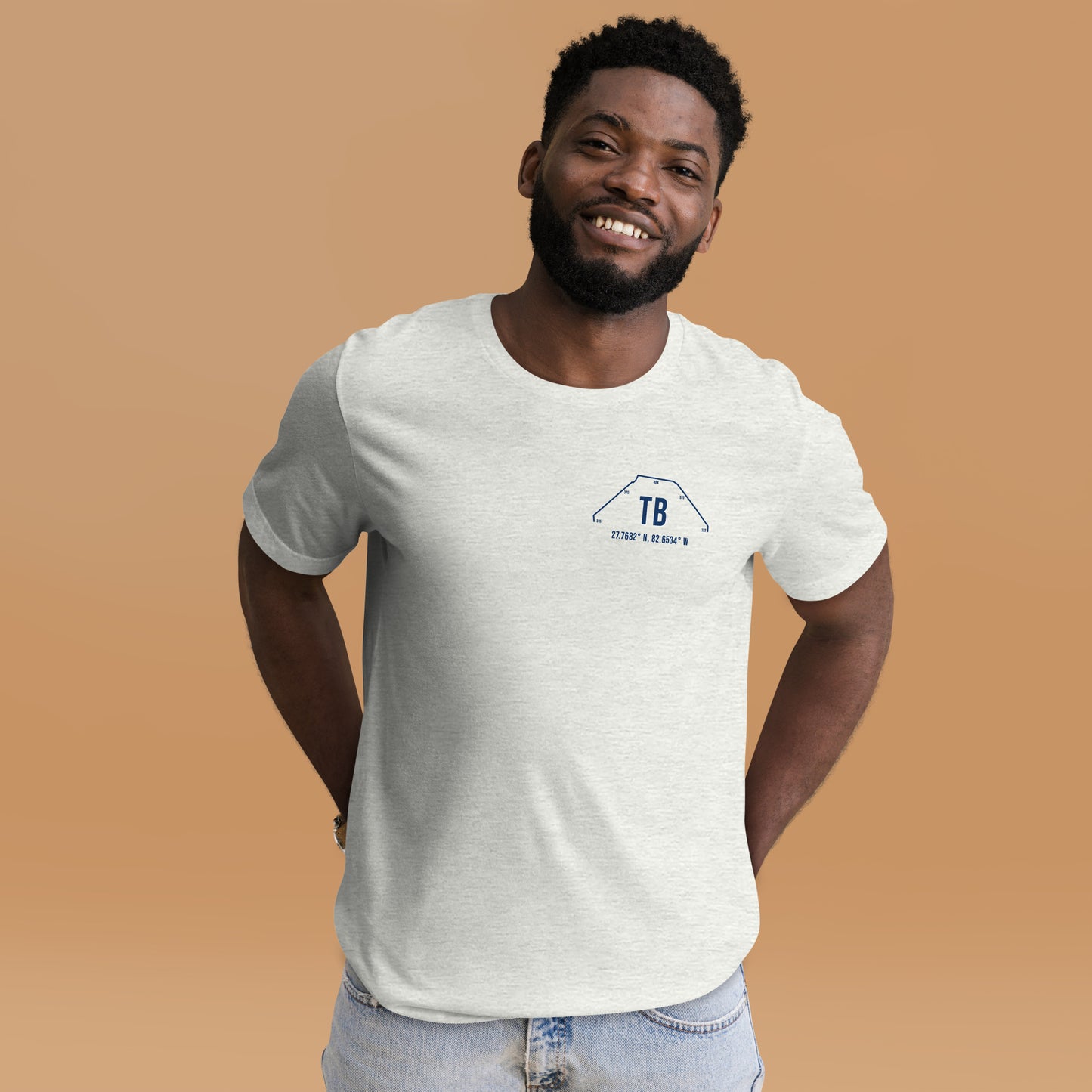 Unisex TB Outfield Wall T-Shirt | Navy | White