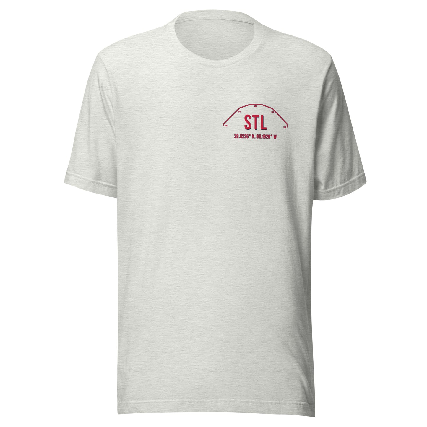 Unisex STL Outfield Wall T-Shirt | Red | Ash