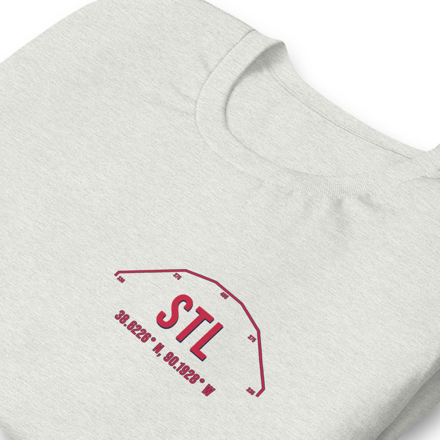 Unisex STL Outfield Wall T-Shirt | Red | Ash