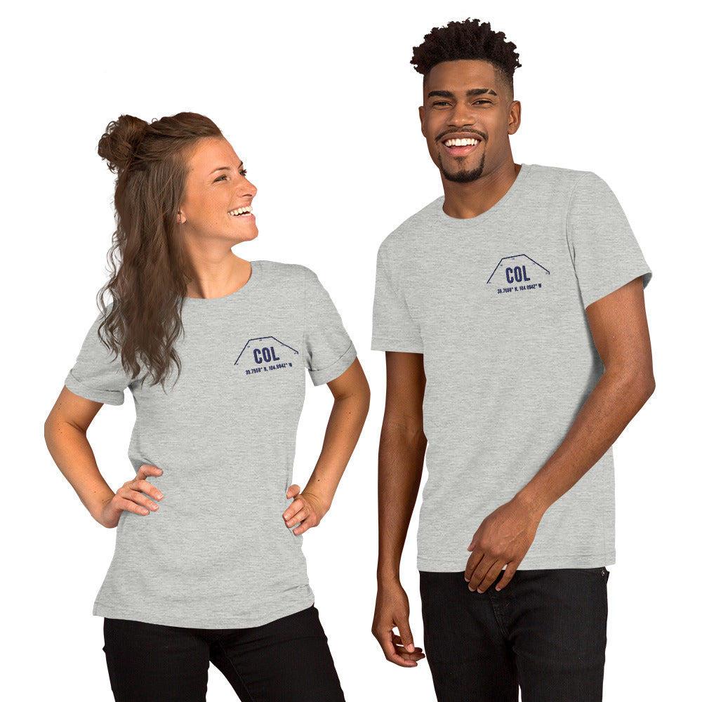Unisex COL Outfield Wall T-Shirt | Black | Gray
