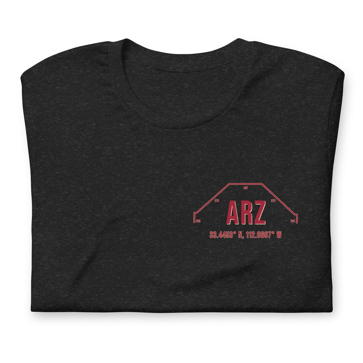 Unisex ARZ Outfield Wall T-Shirt | Black | Red