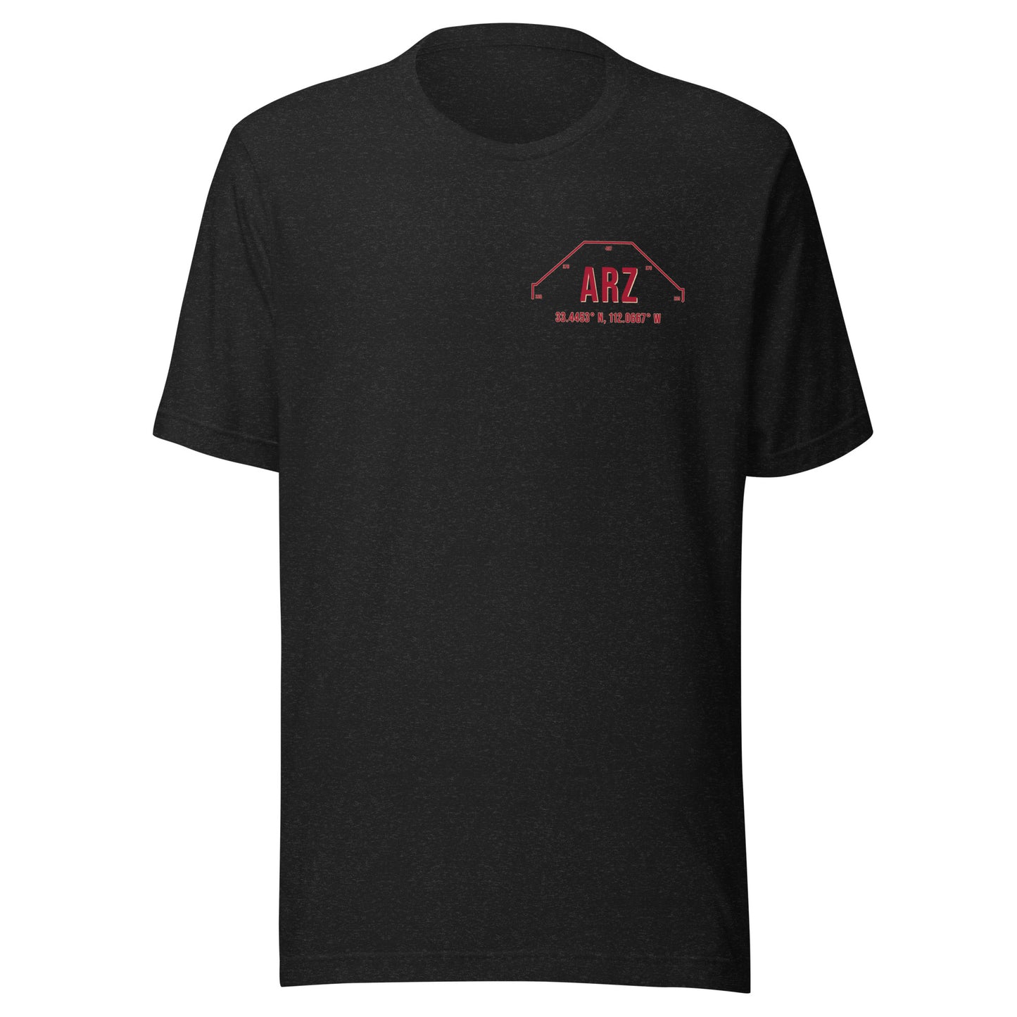 Unisex ARZ Outfield Wall T-Shirt | Black | Red