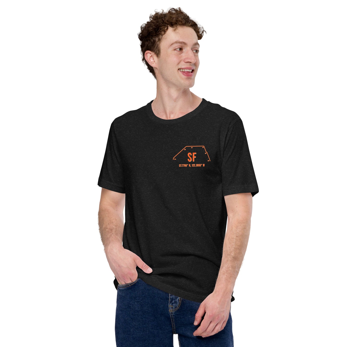 Unisex SF Outfield Wall T-Shirt | Orange | Black