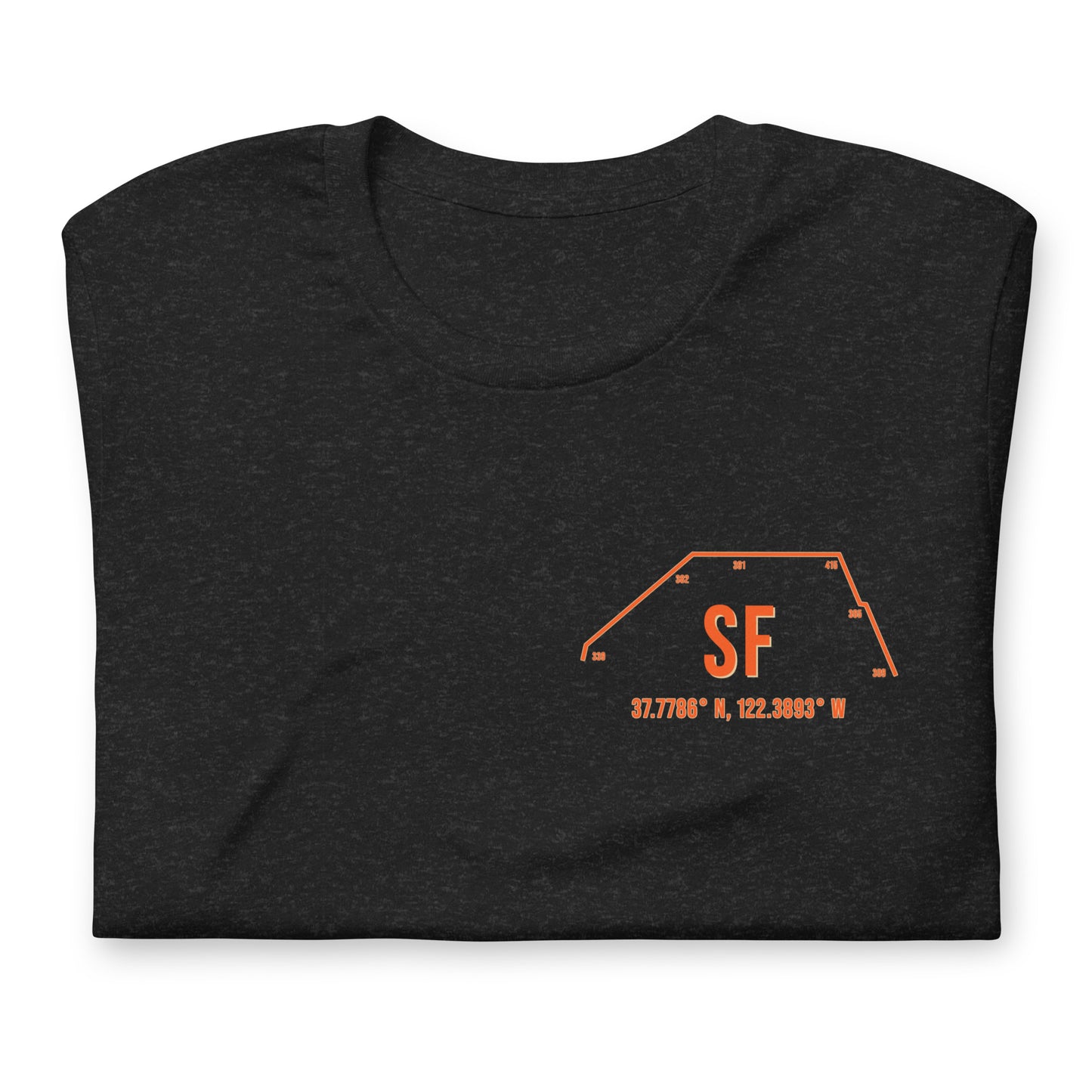 Unisex SF Outfield Wall T-Shirt | Orange | Black