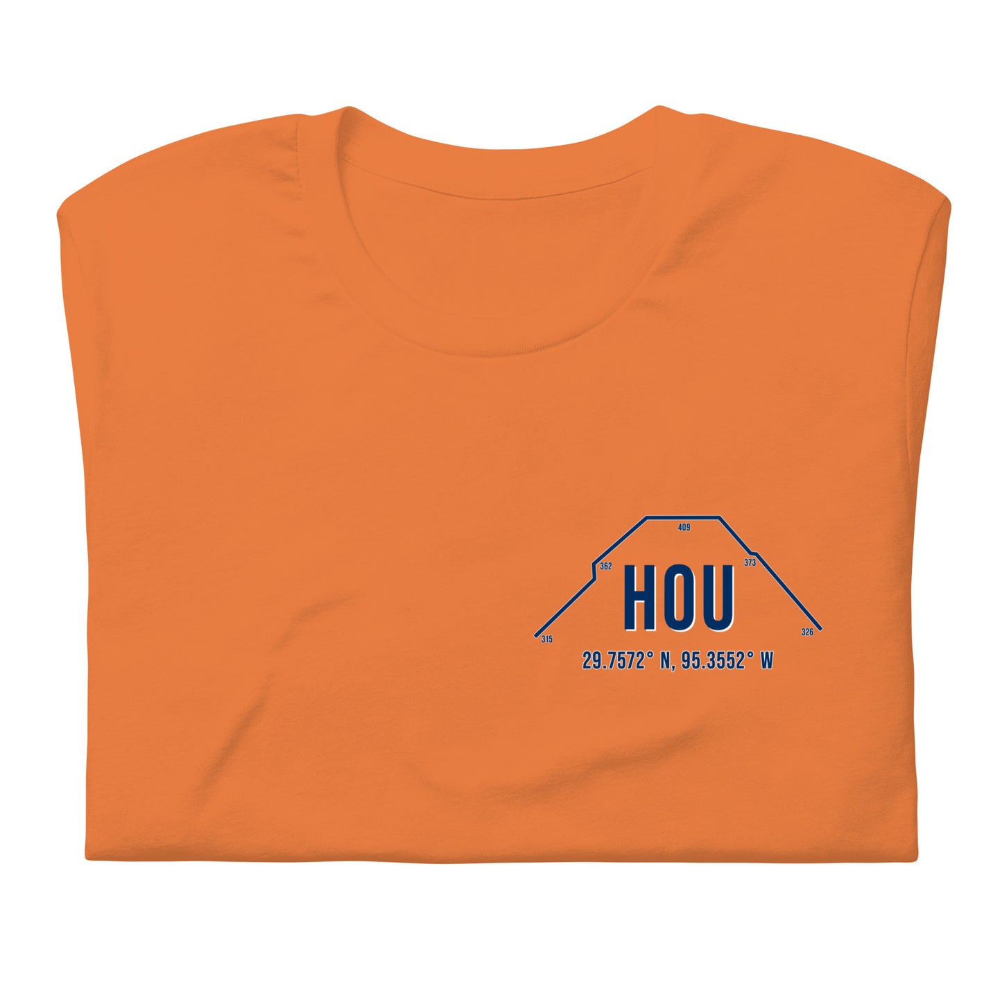 Unisex HOU Outfield Wall T-Shirt | Orange | Navy