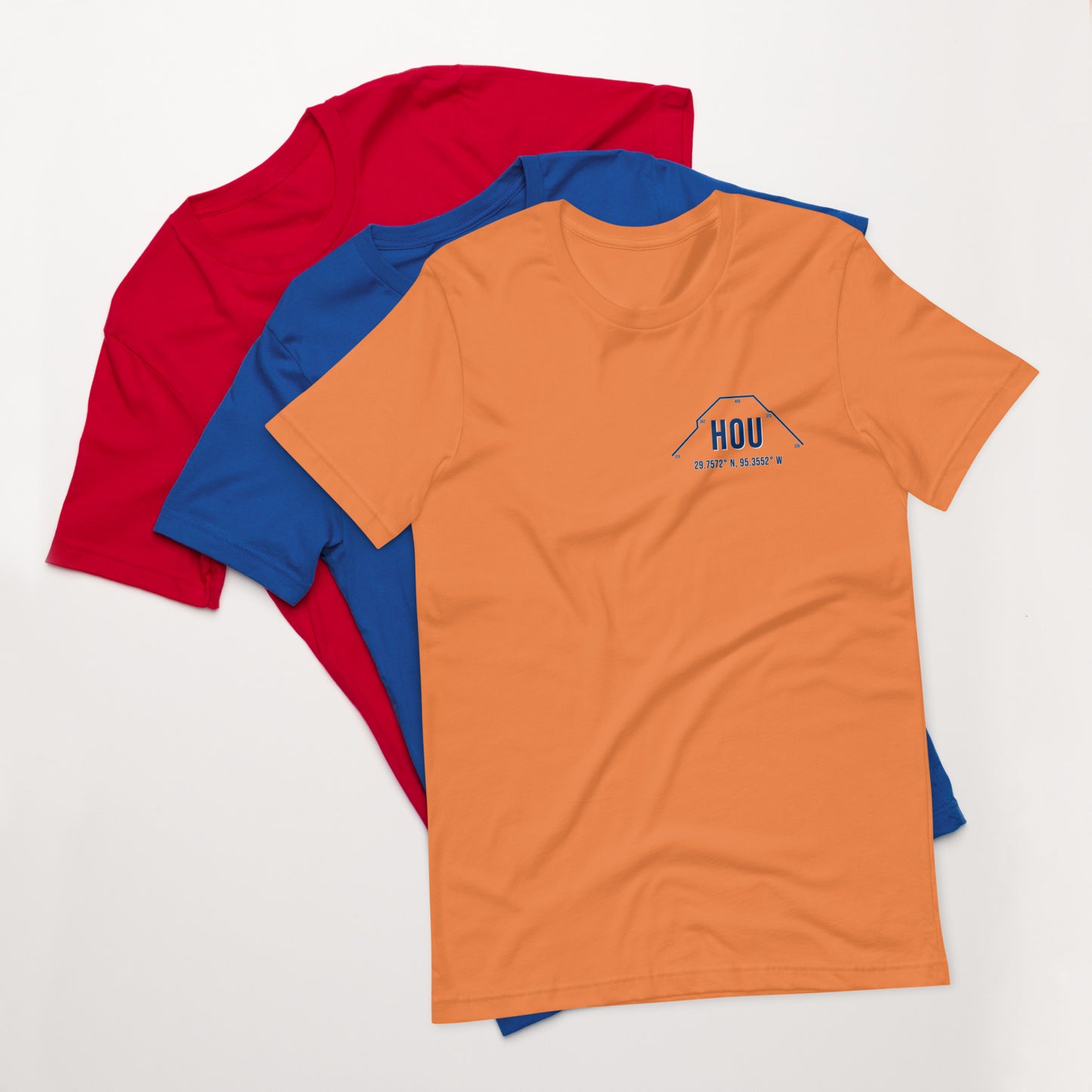 Unisex HOU Outfield Wall T-Shirt | Orange | Navy