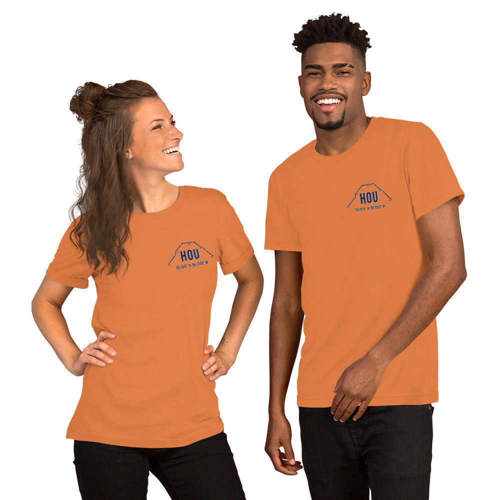 Unisex HOU Outfield Wall T-Shirt | Orange | Navy