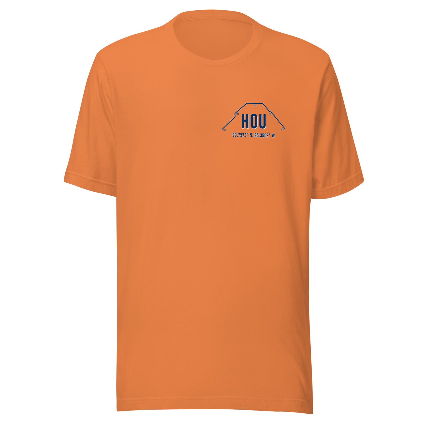 Unisex HOU Outfield Wall T-Shirt | Orange | Navy