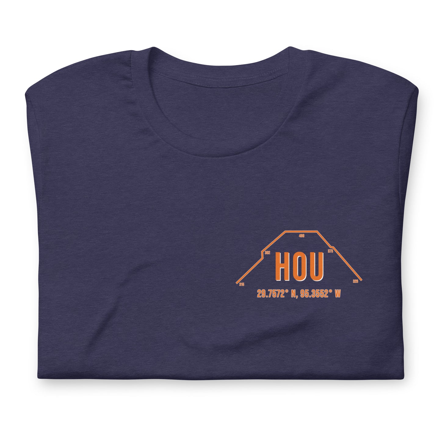 Unisex HOU Outfield Wall T-Shirt | Orange | Navy