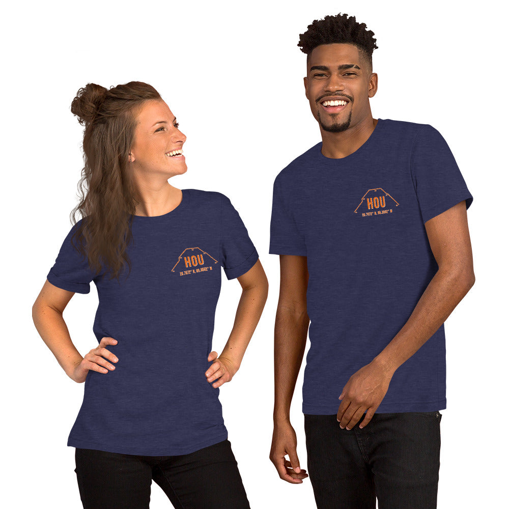 Unisex HOU Outfield Wall T-Shirt | Orange | Navy