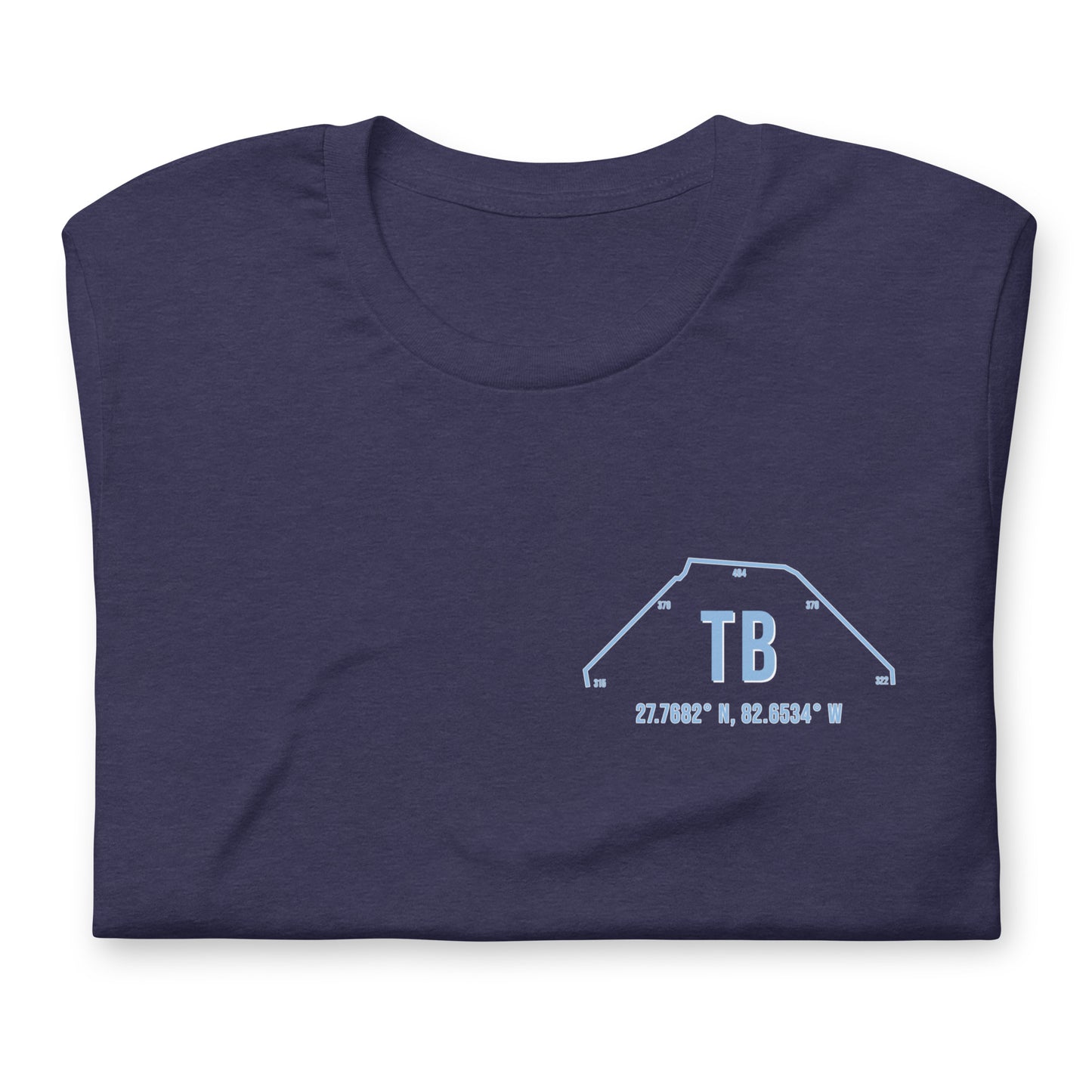 Unisex TB Outfield Wall T-Shirt | Navy | White