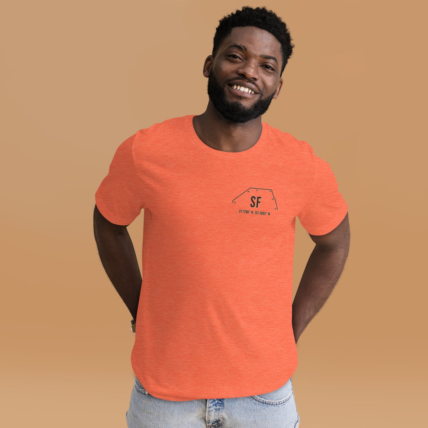 Unisex SF Outfield Wall T-Shirt | Orange | Black