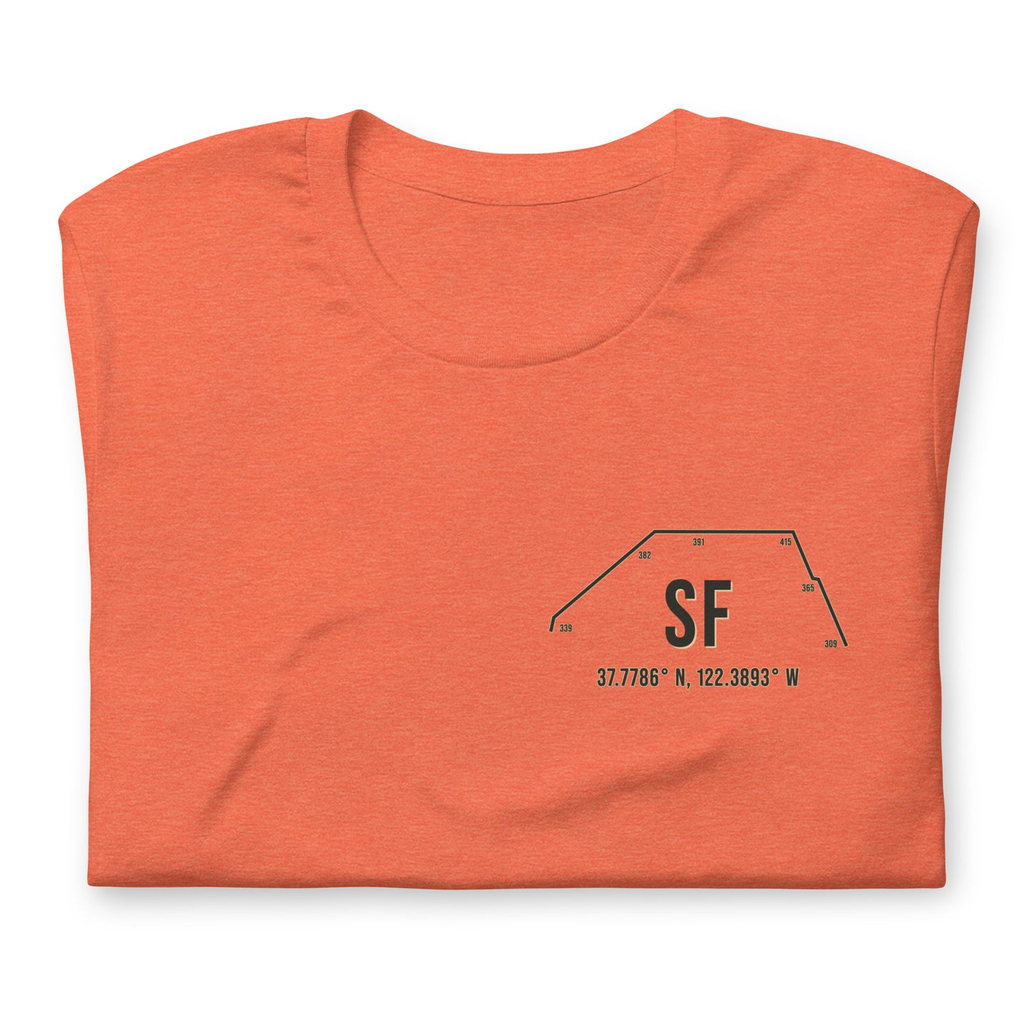 Unisex SF Outfield Wall T-Shirt | Orange | Black