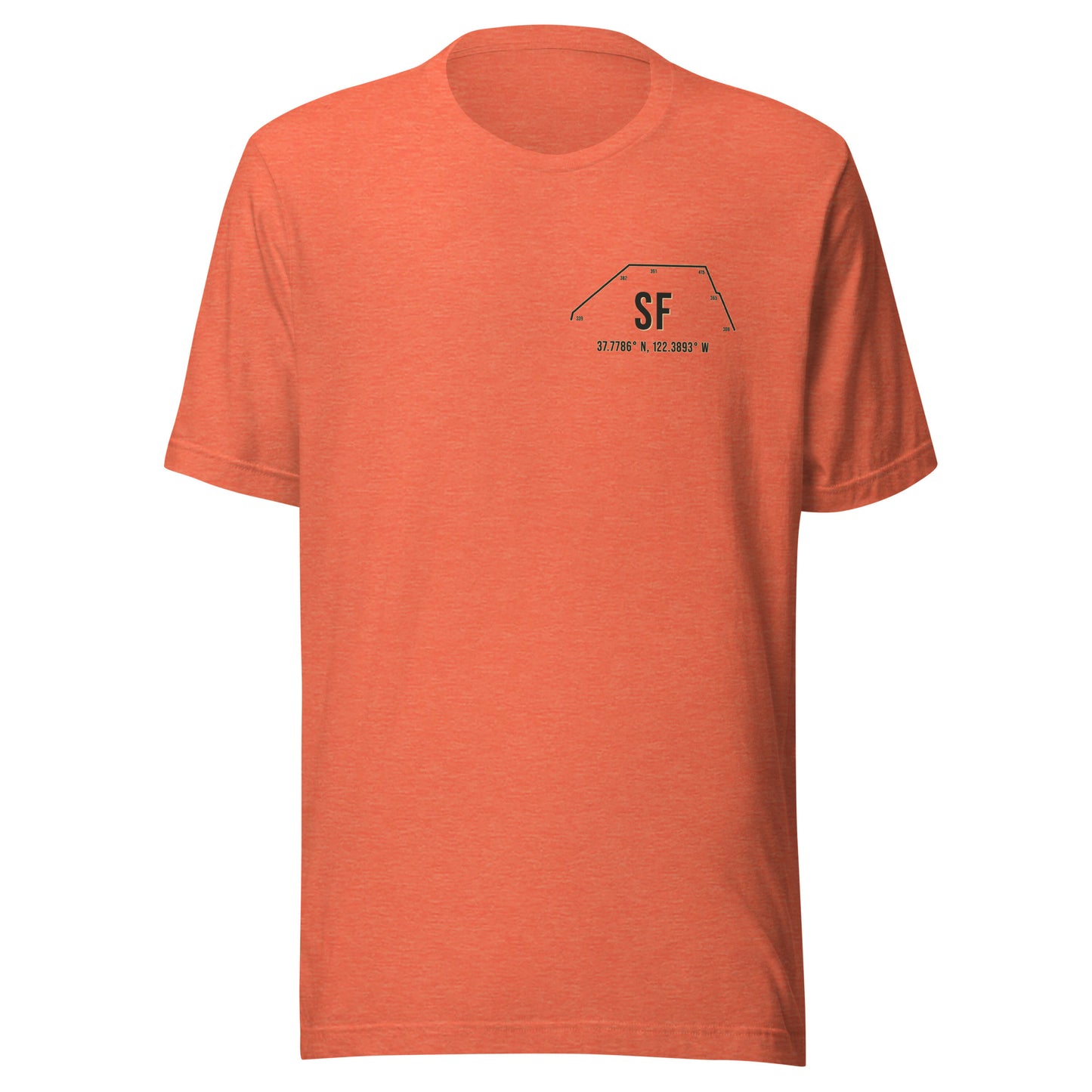 Unisex SF Outfield Wall T-Shirt | Orange | Black