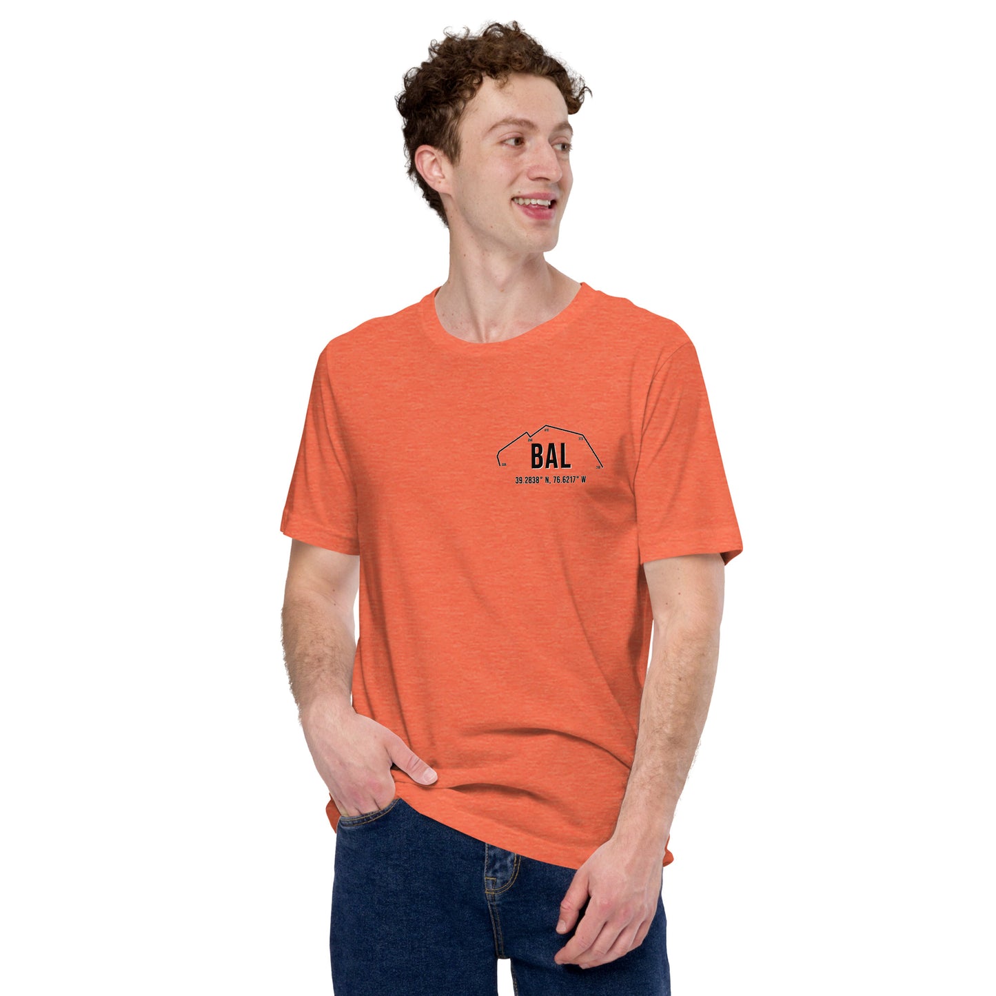 Unisex BAL Outfield Wall T-Shirt | Black | Orange