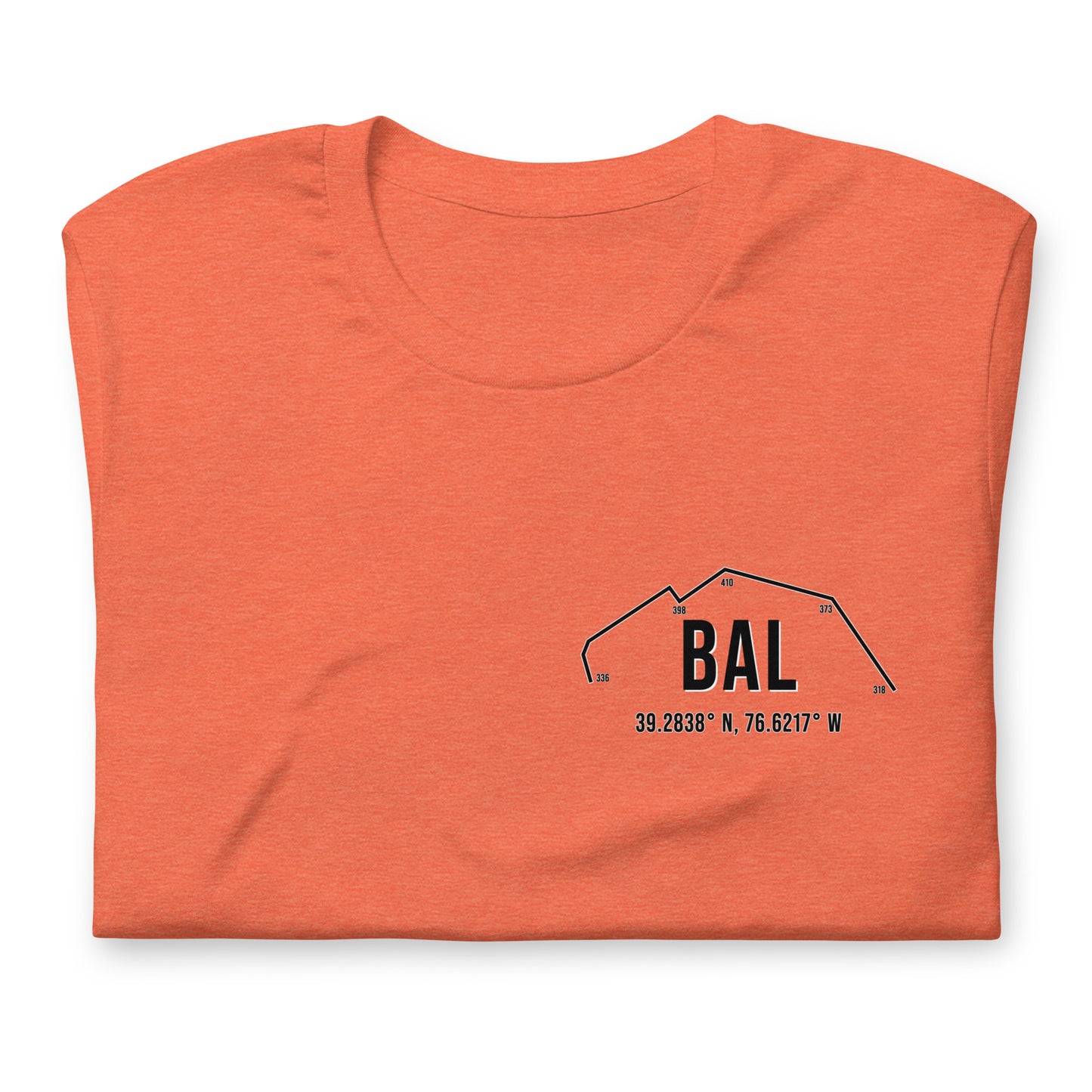 Unisex BAL Outfield Wall T-Shirt | Black | Orange