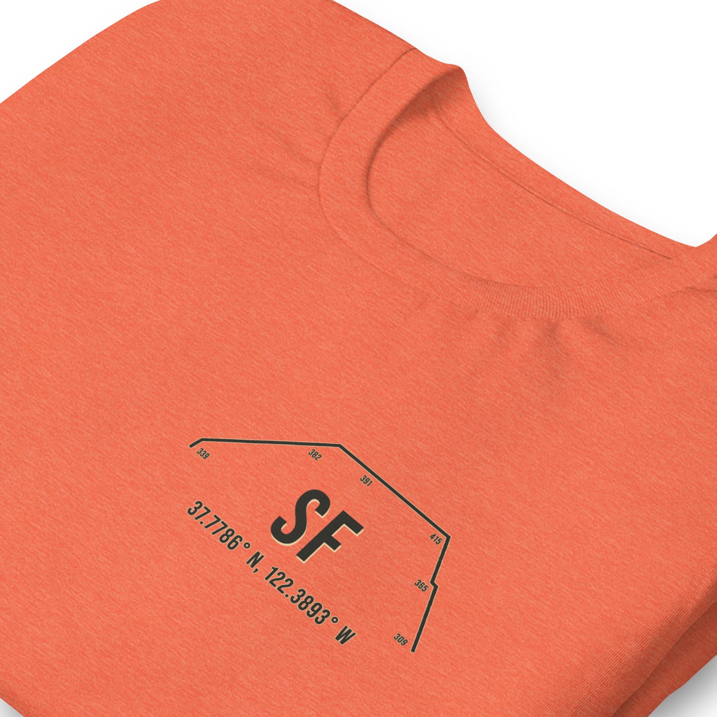 Unisex SF Outfield Wall T-Shirt | Orange | Black