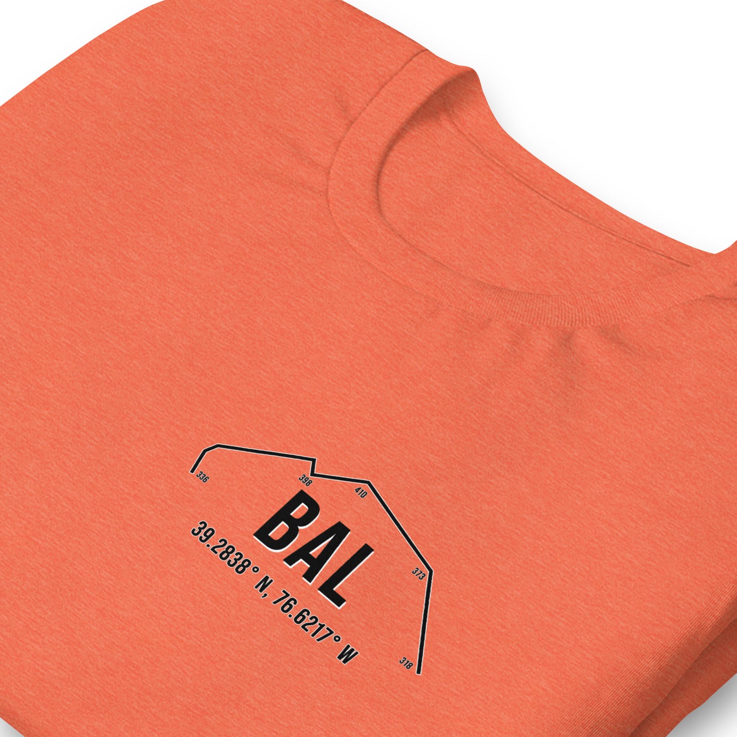 Unisex BAL Outfield Wall T-Shirt | Black | Orange