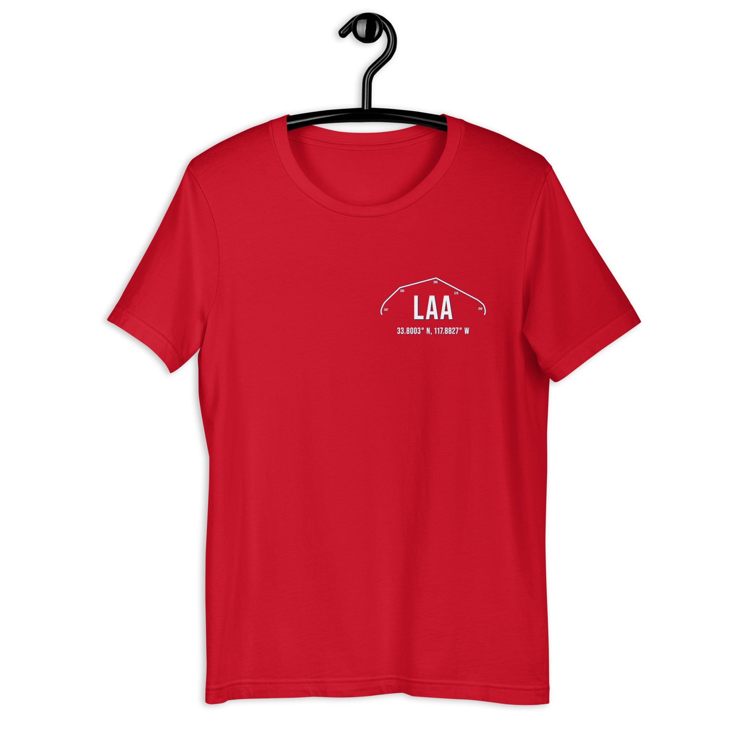 Unisex LAA Outfield Wall T-Shirt | Red | White