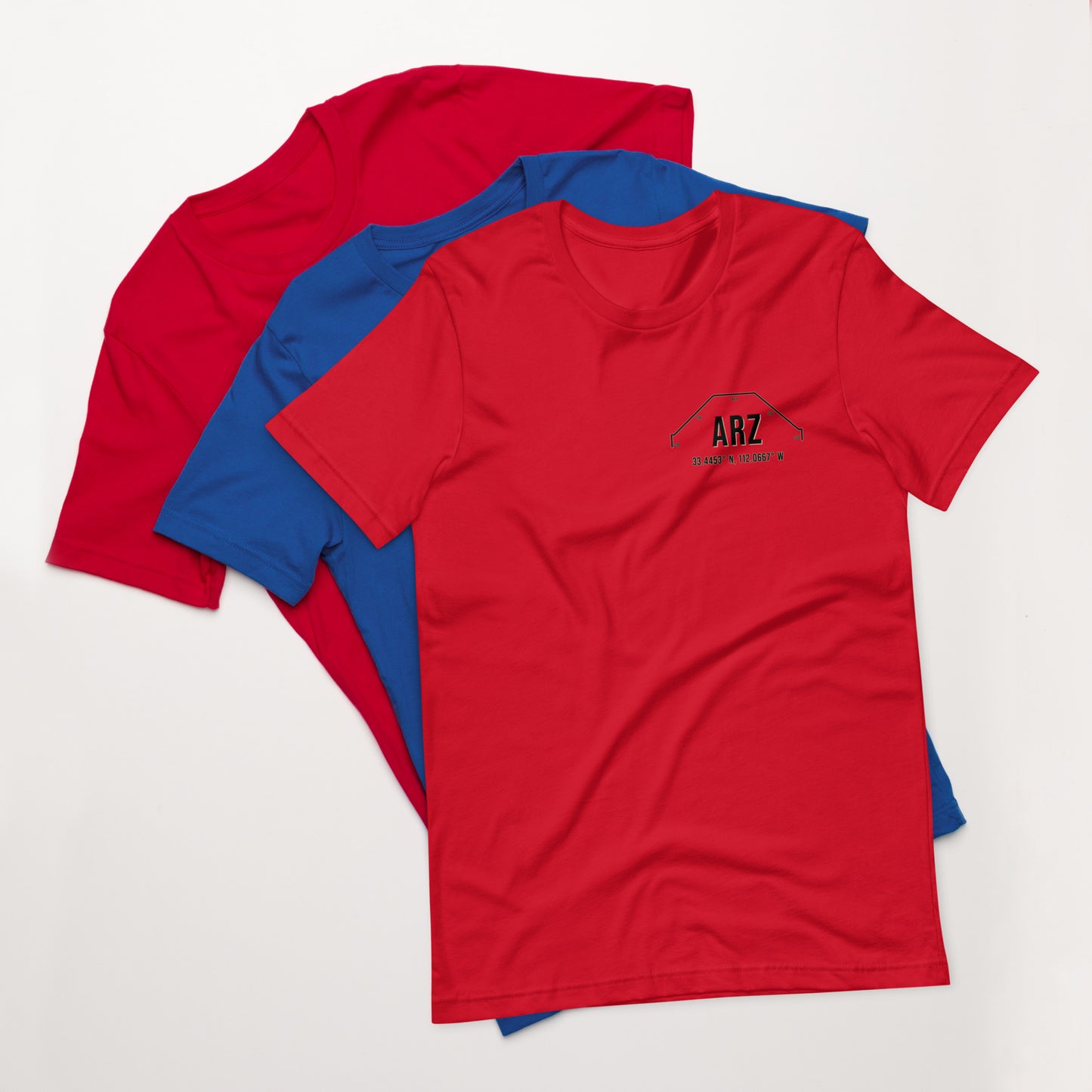 Unisex ARZ Outfield Wall T-Shirt | Black | Red