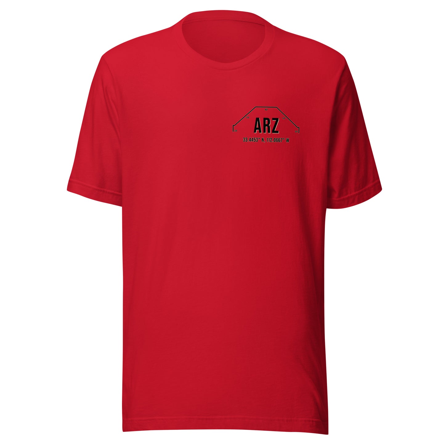 Unisex ARZ Outfield Wall T-Shirt | Black | Red