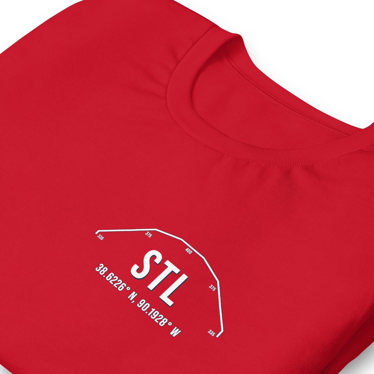 Unisex STL Outfield Wall T-Shirt | Red | Ash