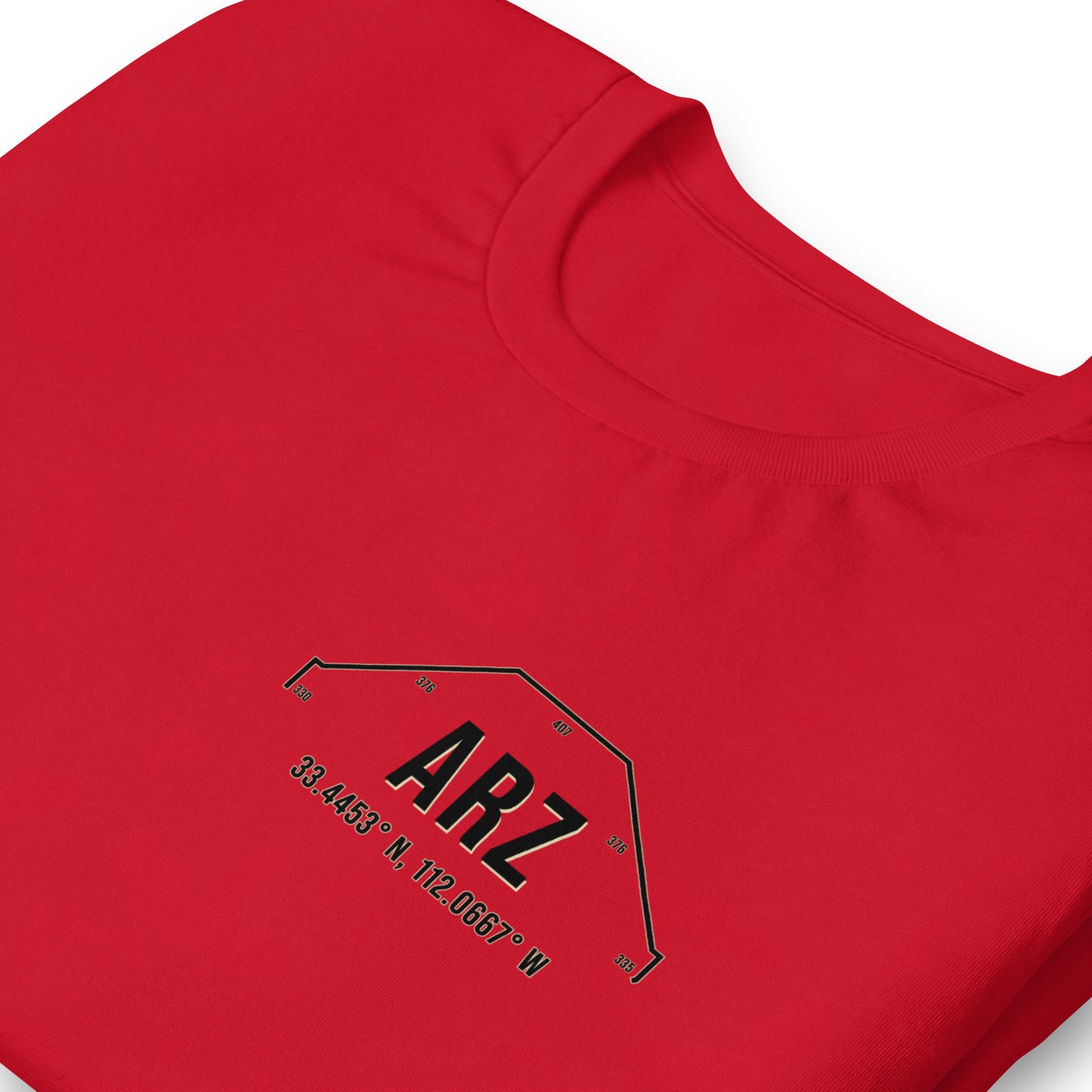 Unisex ARZ Outfield Wall T-Shirt | Black | Red
