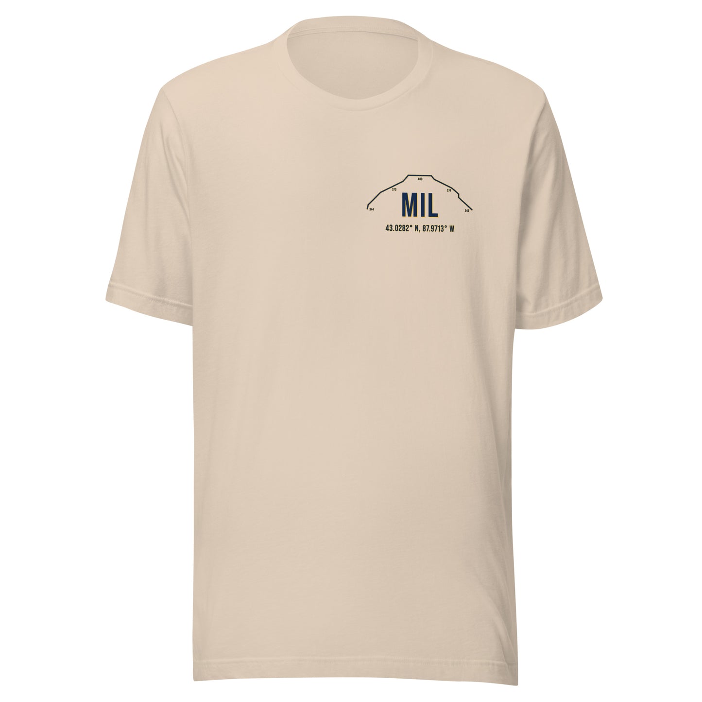 Unisex MIL Outfield Wall T-Shirt | Beige | Navy