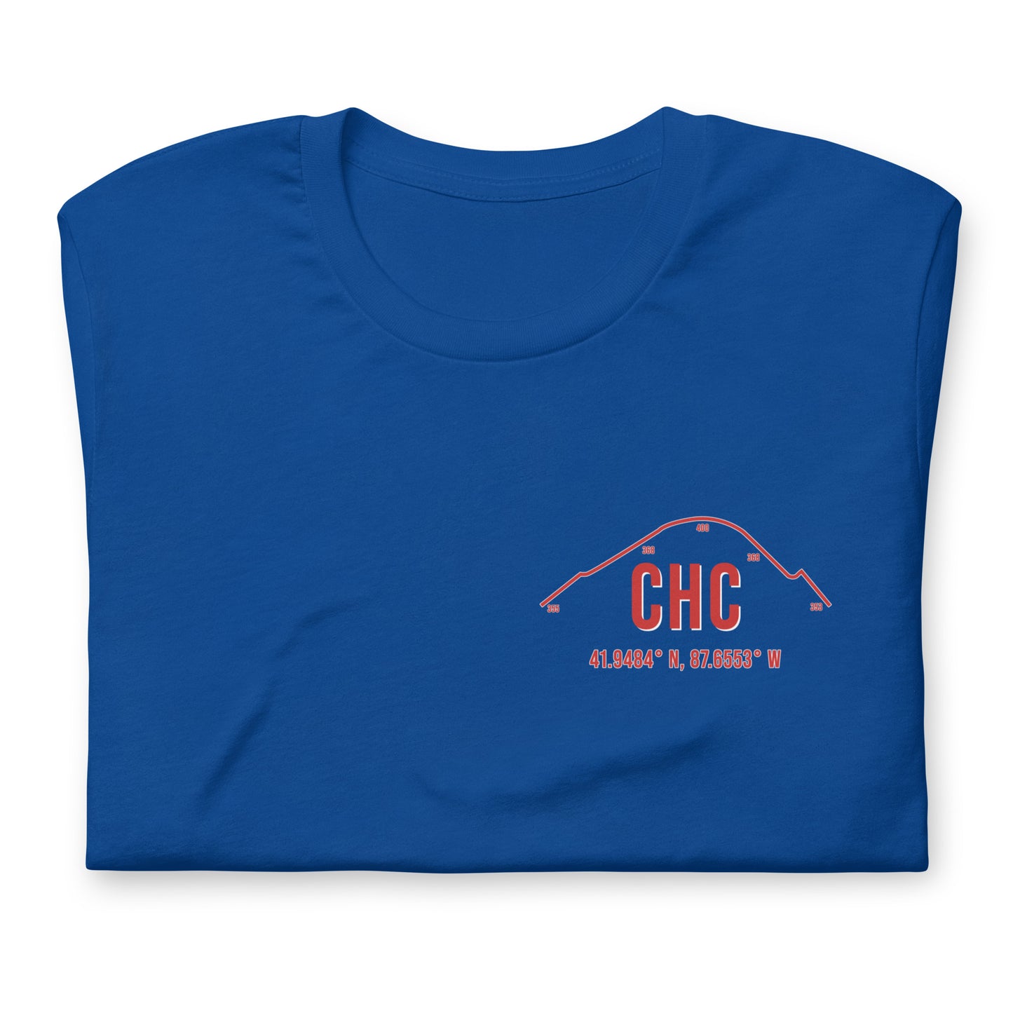 Unisex CHC Outfield Wall T-Shirt | Blue | White