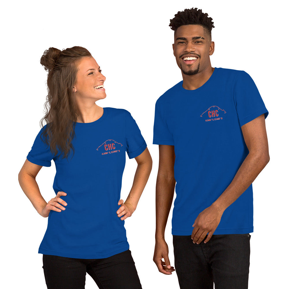 Unisex CHC Outfield Wall T-Shirt | Blue | White