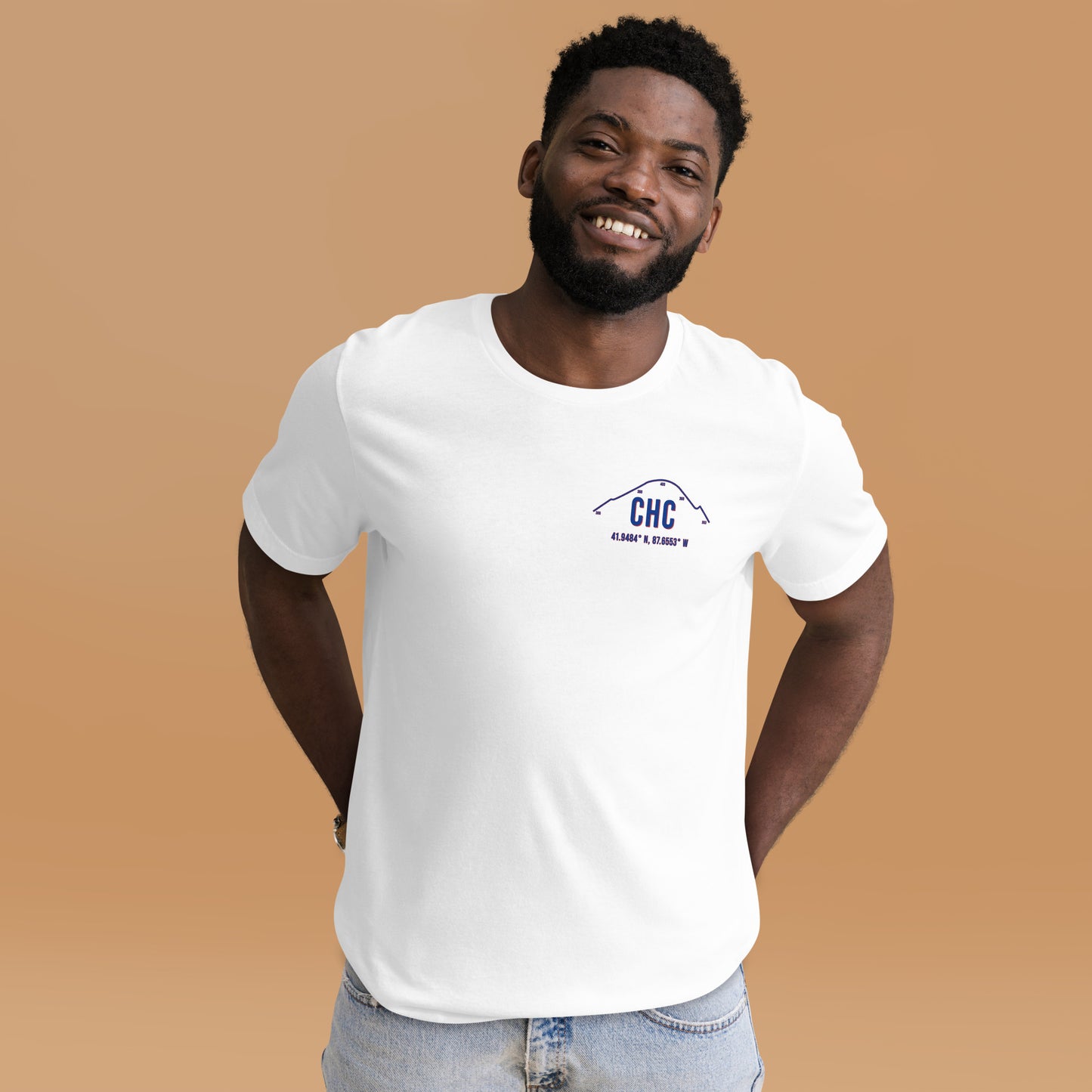 Unisex CHC Outfield Wall T-Shirt | Blue | White
