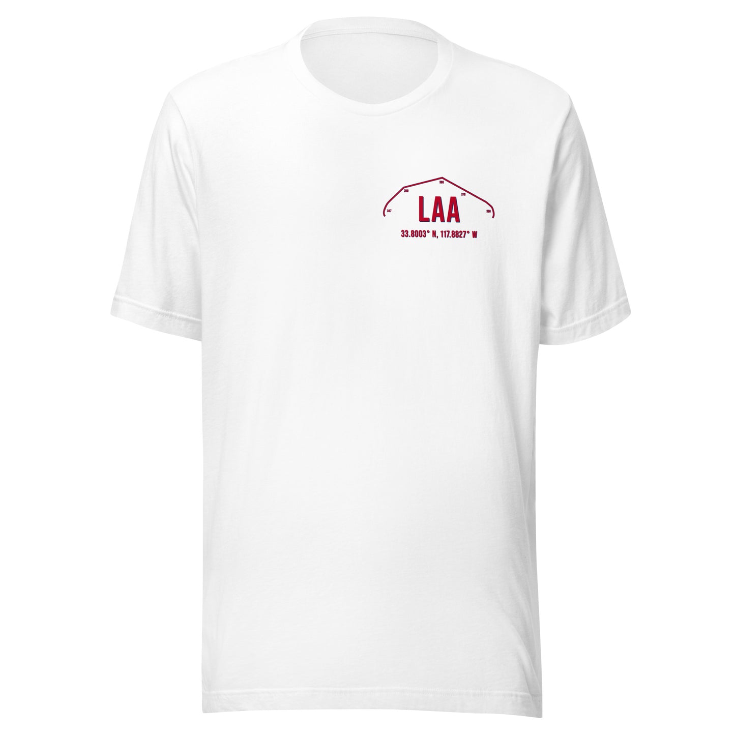 Unisex LAA Outfield Wall T-Shirt | Red | White