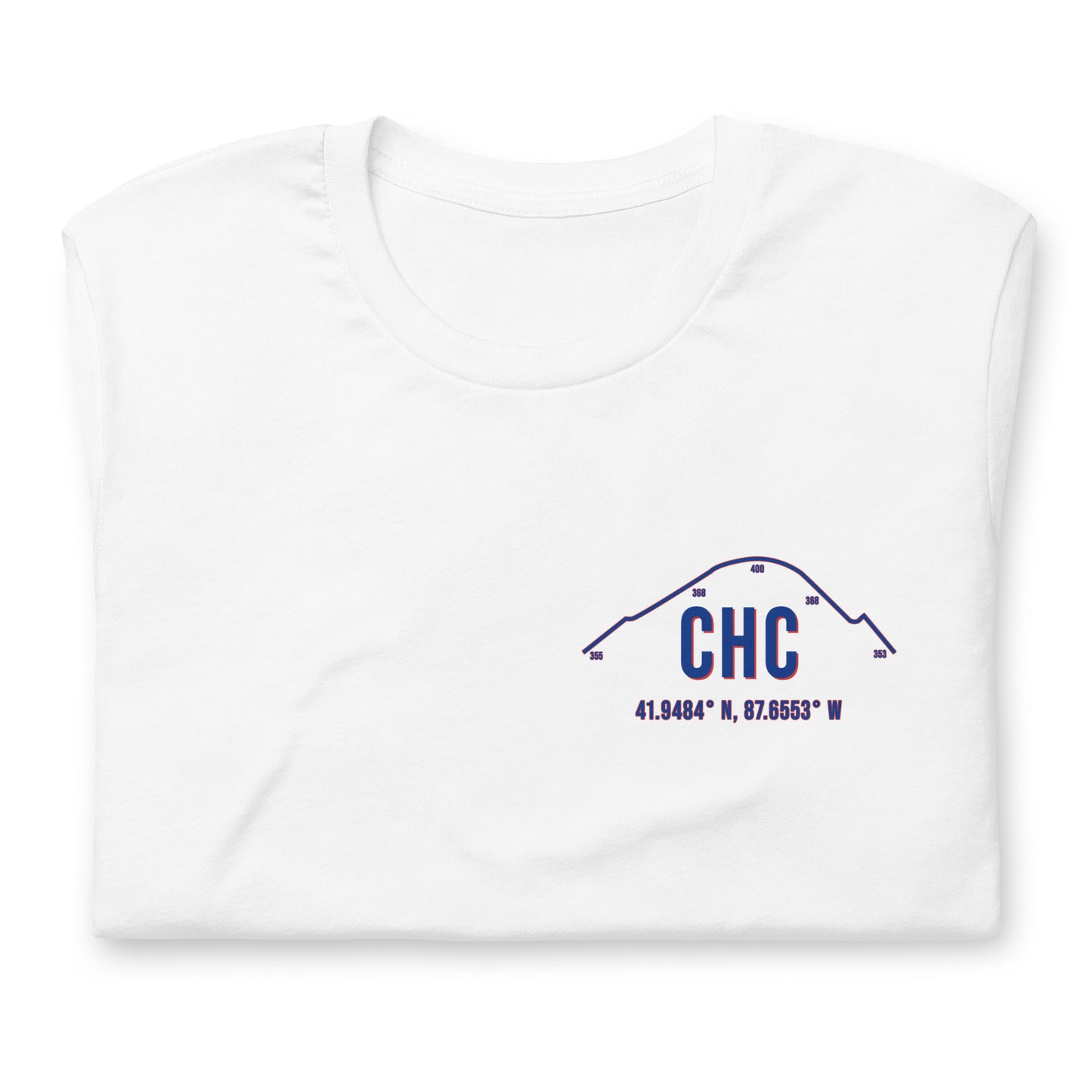 Unisex CHC Outfield Wall T-Shirt | Blue | White