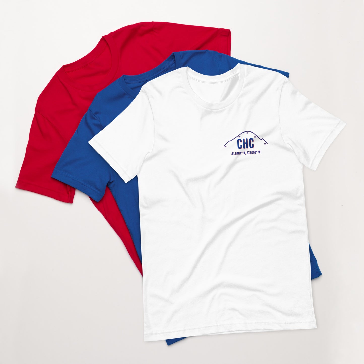 Unisex CHC Outfield Wall T-Shirt | Blue | White
