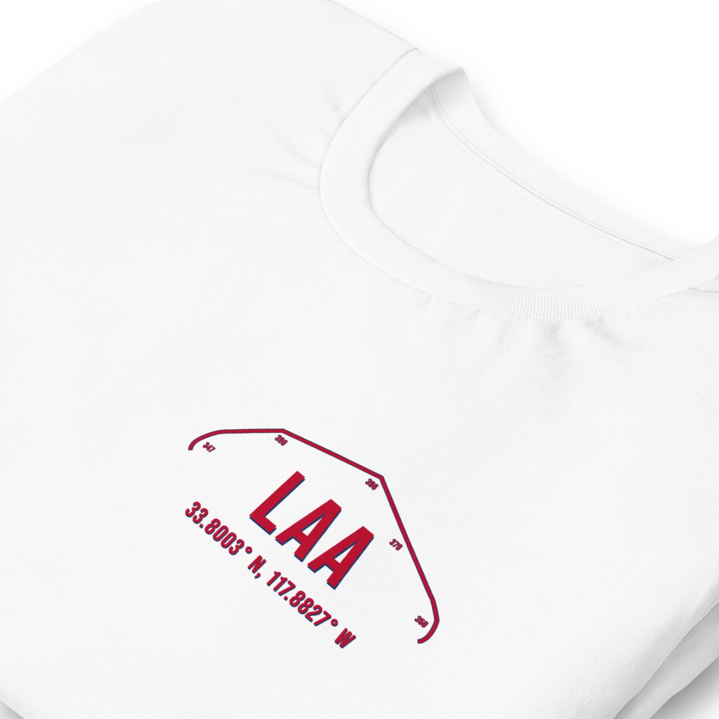 Unisex LAA Outfield Wall T-Shirt | Red | White
