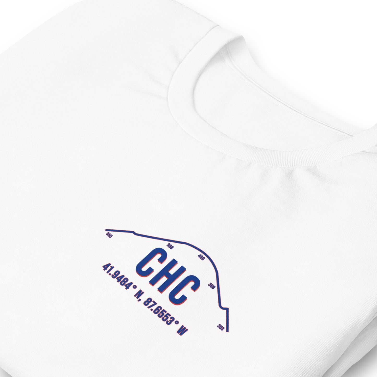 Unisex CHC Outfield Wall T-Shirt | Blue | White
