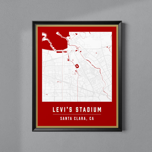 Levi's Stadium Map Poster | San Francisco