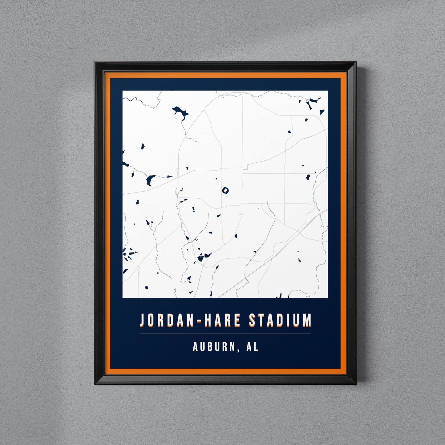 Jordan-Hare Stadium Map Poster | Auburn