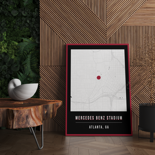 Mercedes Benz Stadium Map Poster | Atlanta