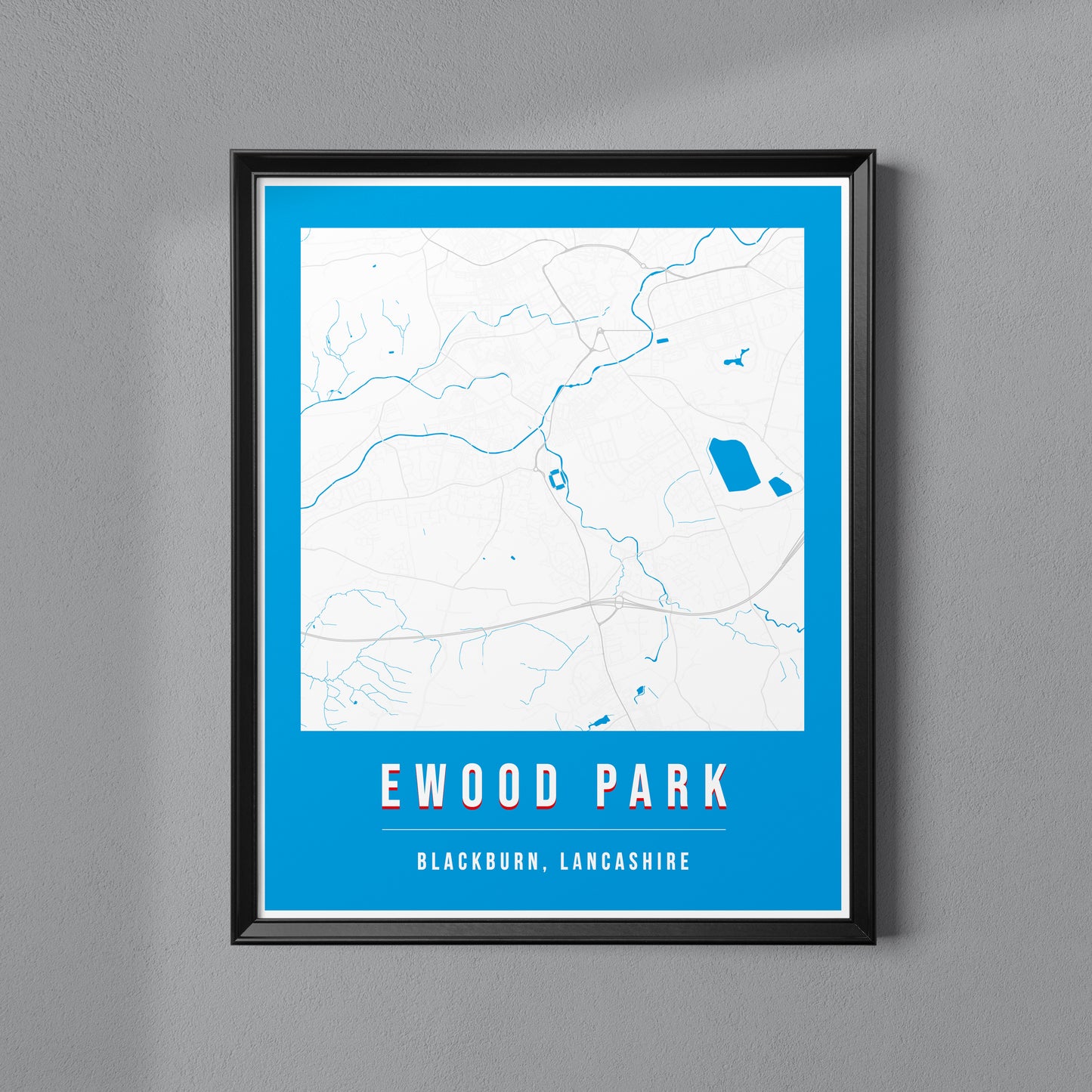 Ewood Park Map Poster | Blackburn