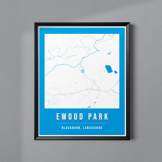 Ewood Park Map Poster | Blackburn