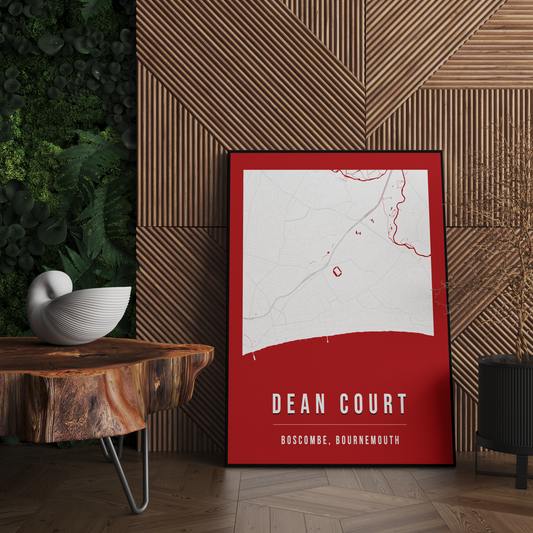 Dean Court Map Poster | Bournemouth