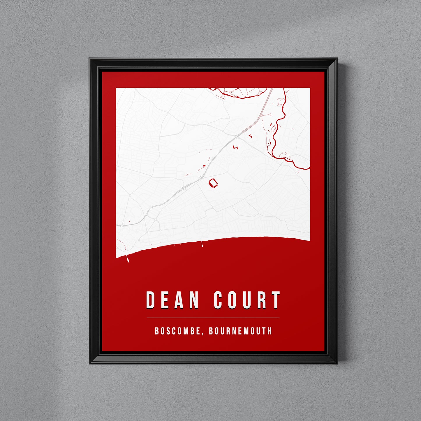 Dean Court Map Poster | Bournemouth