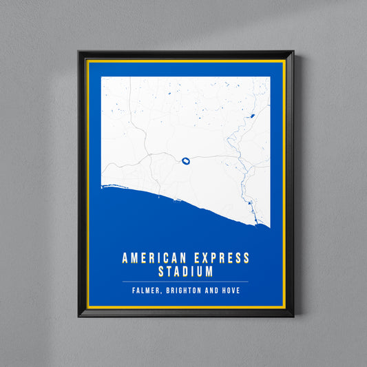 American Express Stadium Map Poster | Brighton & Hove