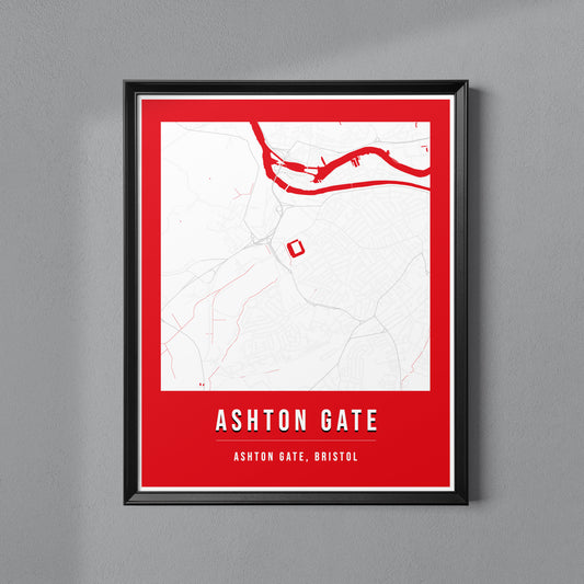 Ashton Gate Map Poster | Bristol