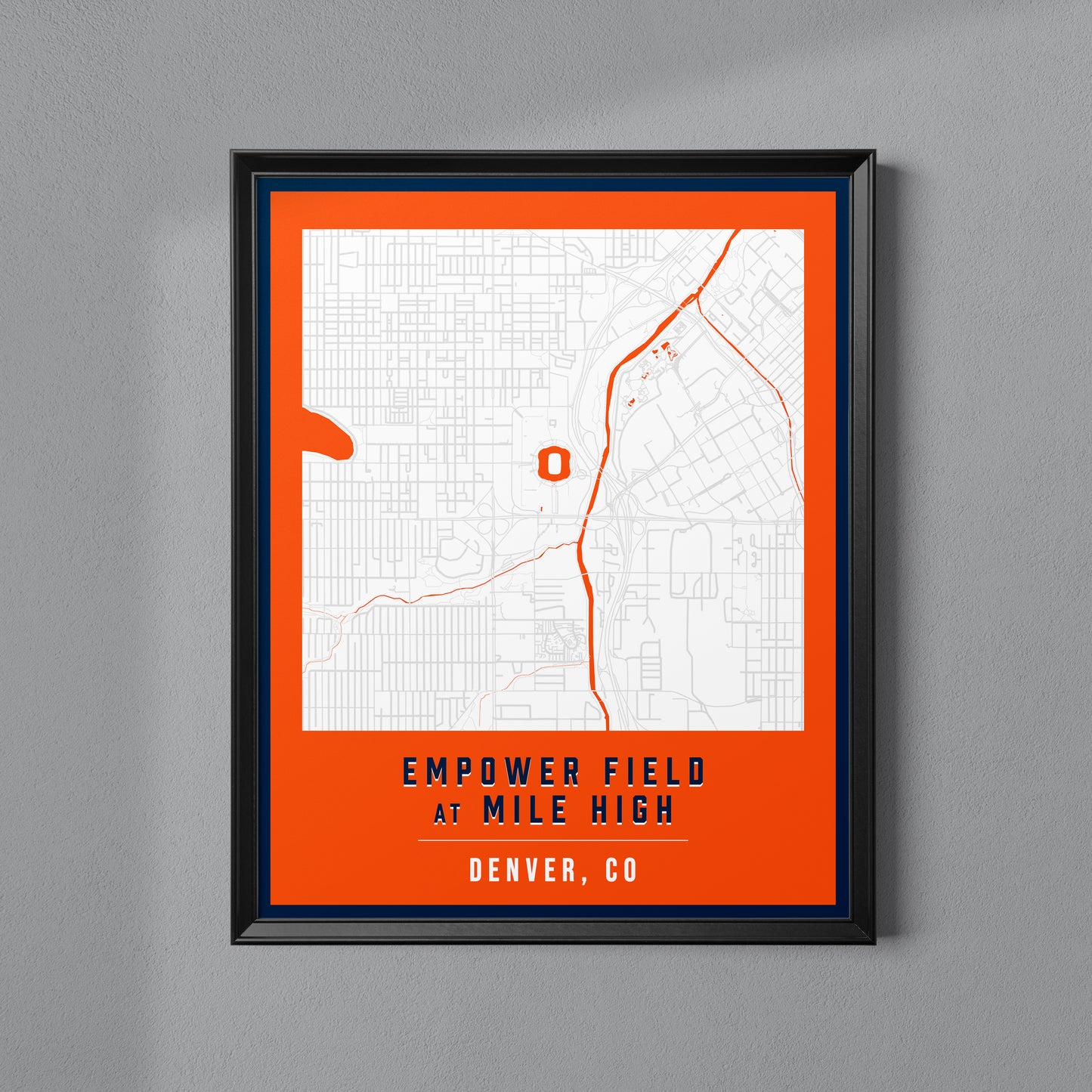 Empower Field at Mile High Map Poster | Denver