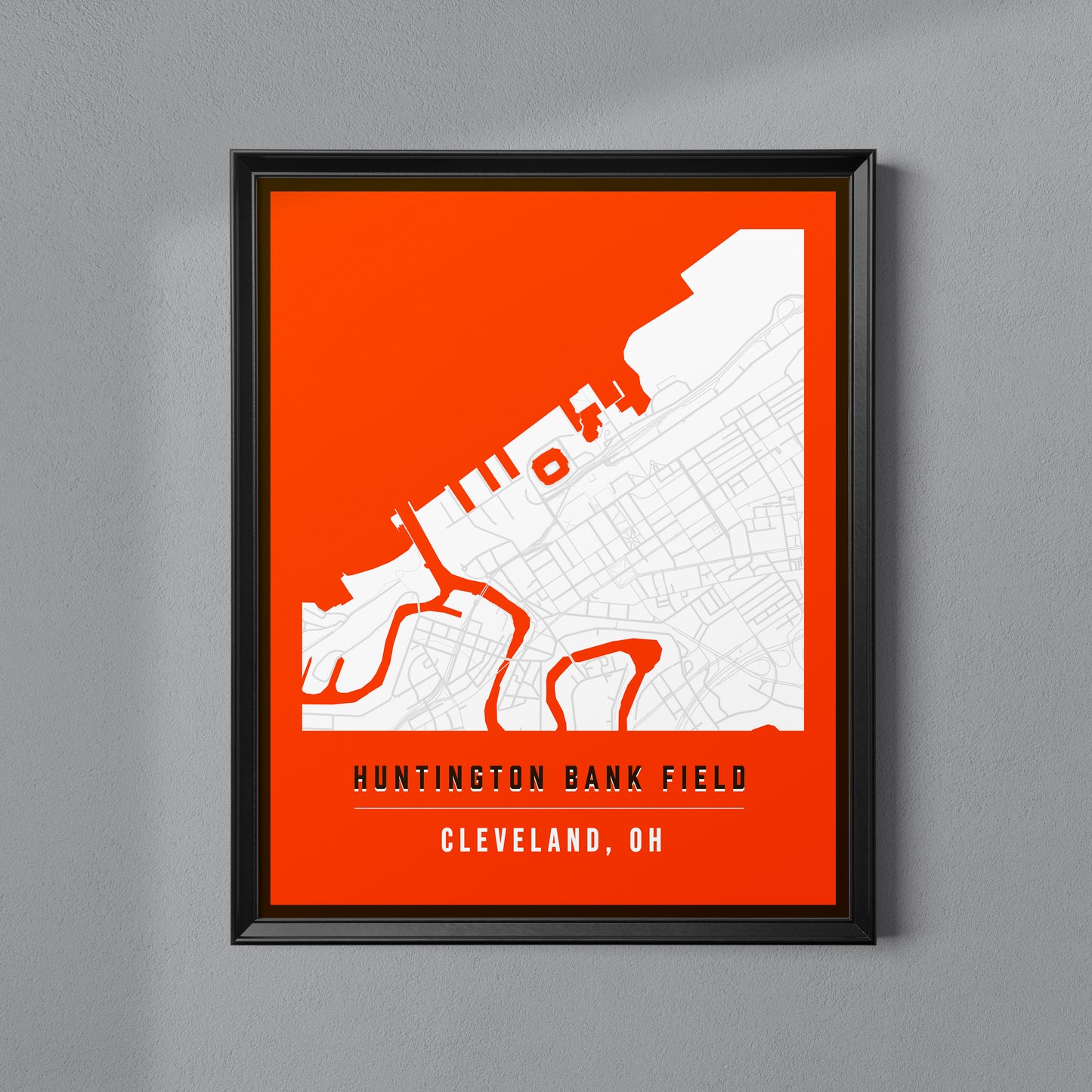 Huntington Bank Field Map Poster | Cleveland
