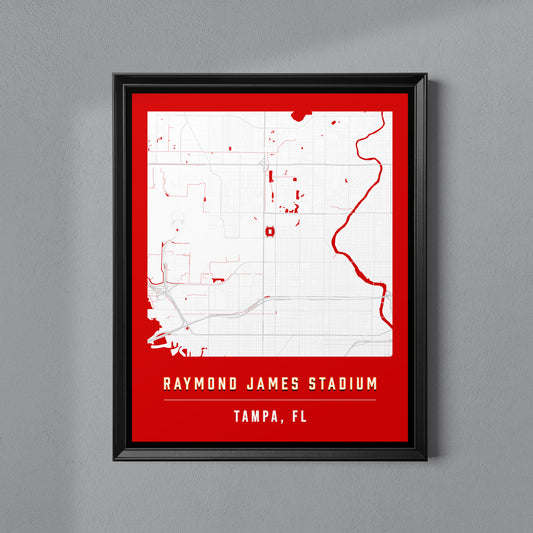 Raymond James Stadium Map Poster | Tampa Bay